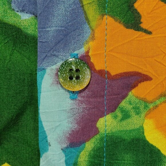 Vintage Jams World Hawaiian Shirt Tropical Bloom Men's XL (READ MEASUREMENTS IN - Picture 7 of 10